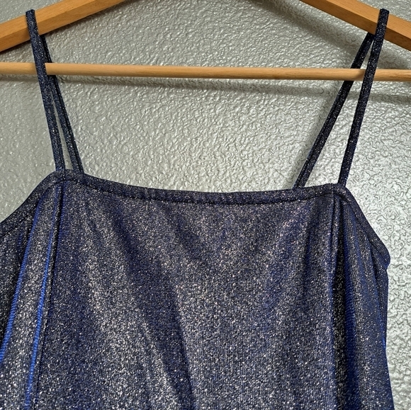 H&M Sparkly Blue Slip Dress. Size XS - Picture 2 of 9